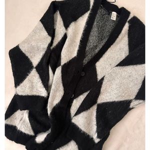 Checkered Sweater Cardigan